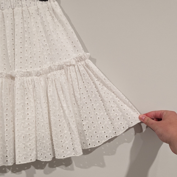 Altar'd State | Alienor White Tiered Mini Skirt - Picture 4 of 5
